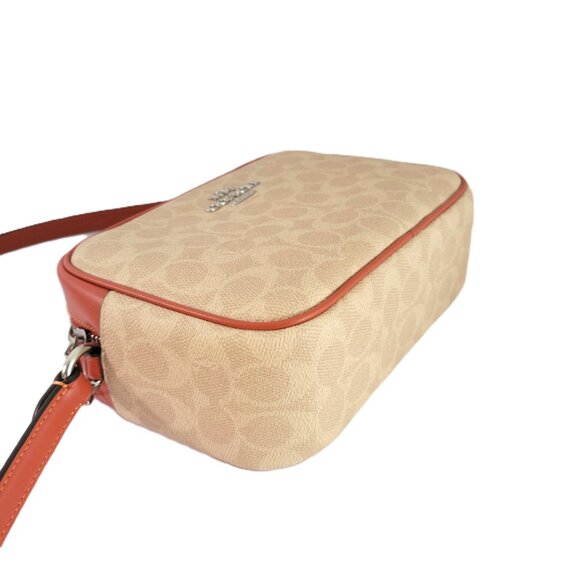 Coach CZ186 Signature Jamie Camera Bag Crossbody Handbag Sand Deep Orange - Picture 6 of 7